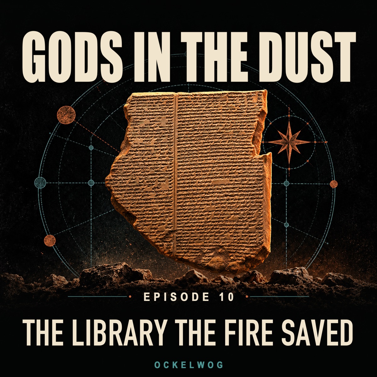 Cover art for episode 10, The Library the Fire Saved